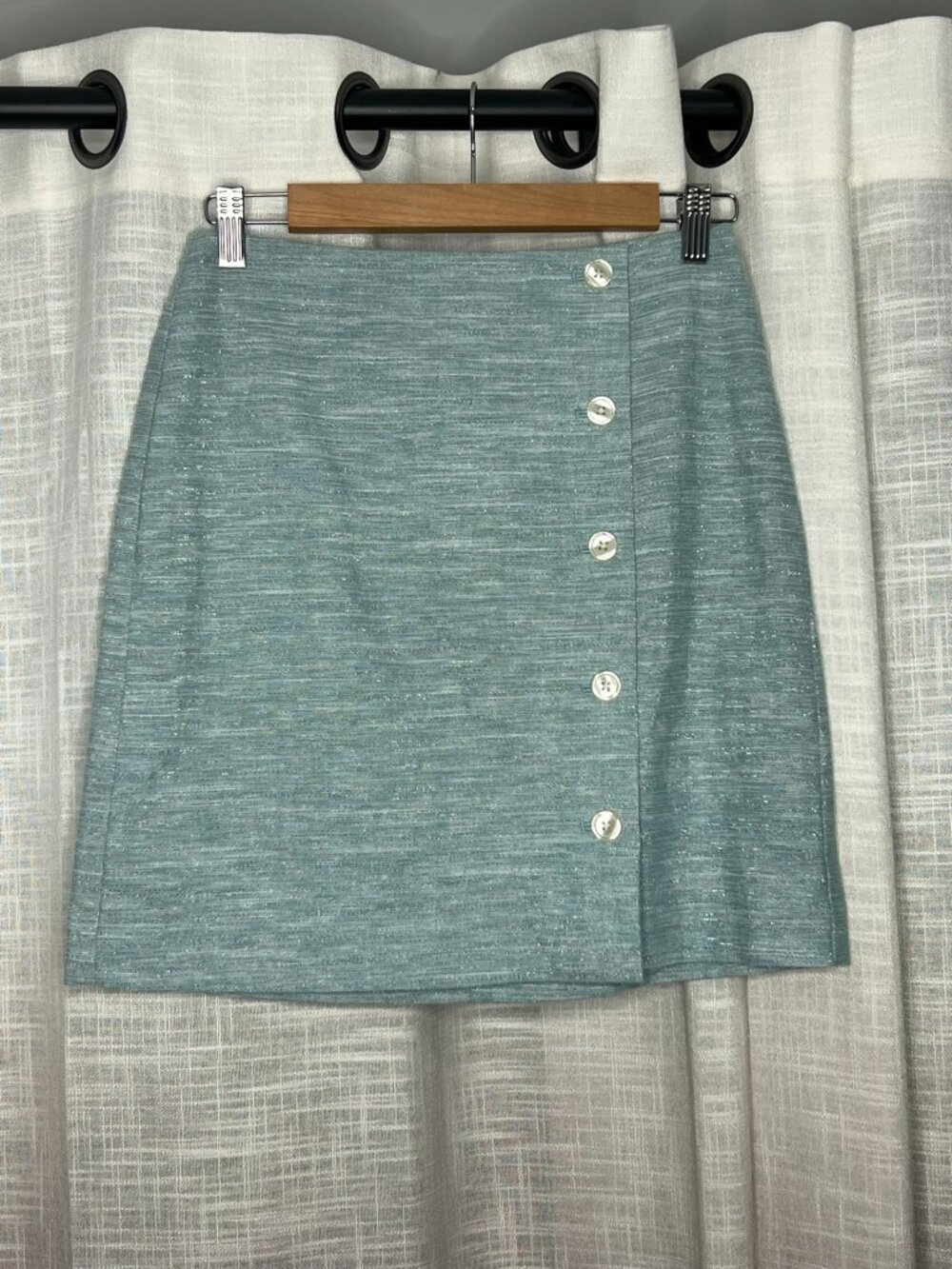 Brand New Loft Blue and Silver Skirt
